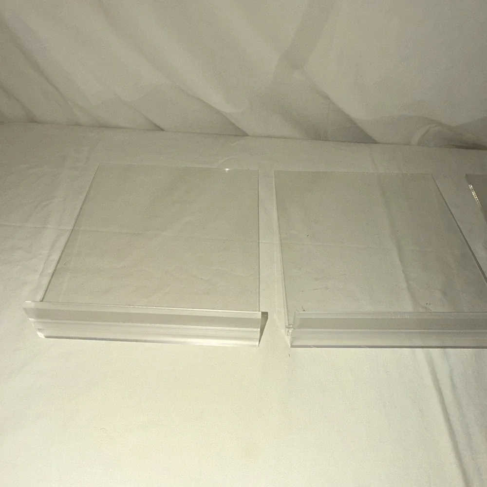 8.5x11 Plastic Sign Holder Clear Display Slant Back Side Insert Slide In